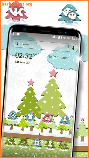 Christmas Tree Paper Art Launcher Theme screenshot