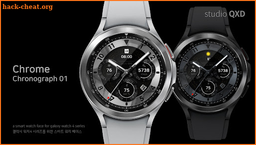 Chrome Chronograph Watch Face screenshot