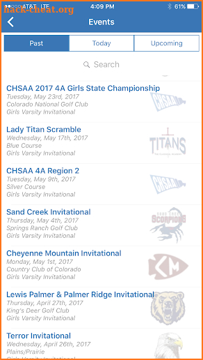 CHSAA GOLF screenshot