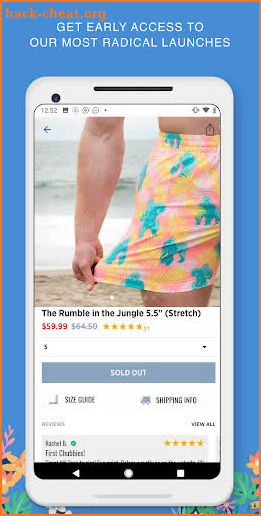 Chubbies Shorts screenshot