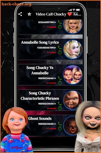 Chucky video Fake calling call screenshot