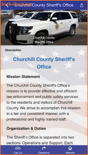 Churchill County Sheriff's Office screenshot