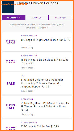 Churchs Chicken Deals Coupons & 1000's of Games screenshot