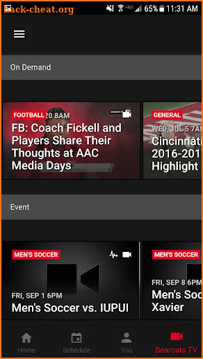 Cincinnati Bearcats Gameday screenshot