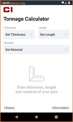 CINCINNATI Load Calculator screenshot