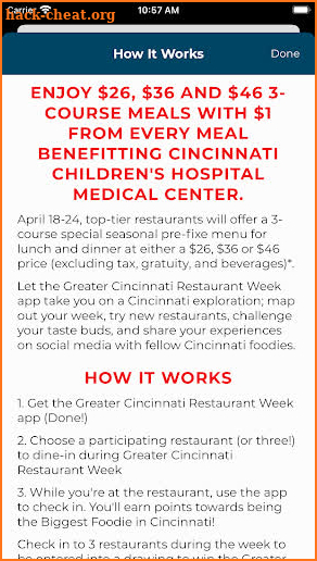 Cincinnati Restaurant Week screenshot