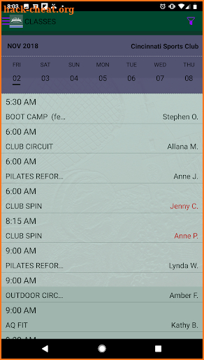 Cincinnati Sports Club screenshot