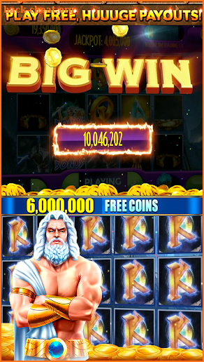 Cinematic Slots! Zeus Vegas Casino Slots Machine screenshot