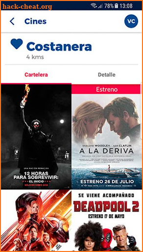 Cineplanet Chile screenshot