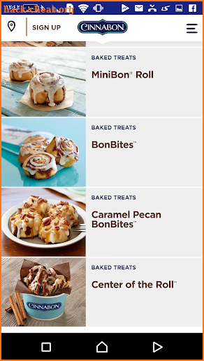 Cinnabon screenshot