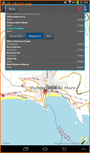 Cinque Terre offline map screenshot