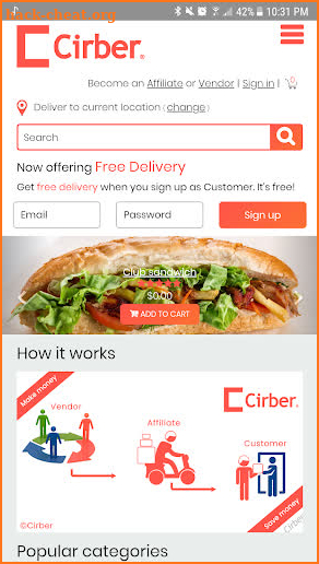 Cirber - Pickup and Delivery | Package Redirect™ screenshot