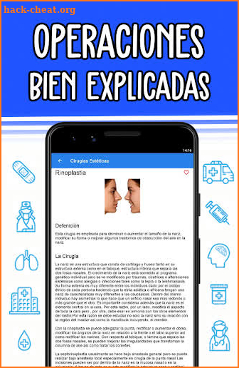 Cirugías Estéticas - Consejos Post y Preoperatorio screenshot