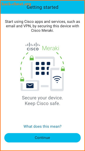 Cisco eStore Mobile Setup screenshot