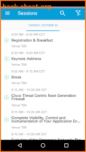 Cisco Events screenshot