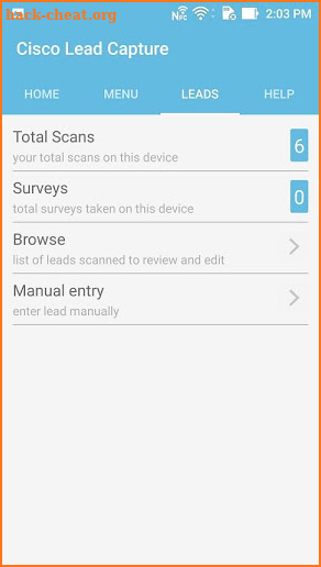 Cisco Lead Capture screenshot