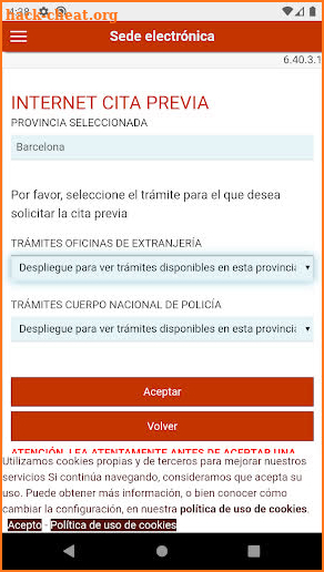 Cita Extranjería screenshot