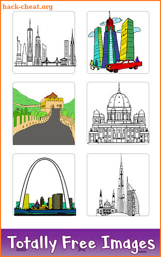 Cities Color by Number: Nation Coloring Book Pages screenshot