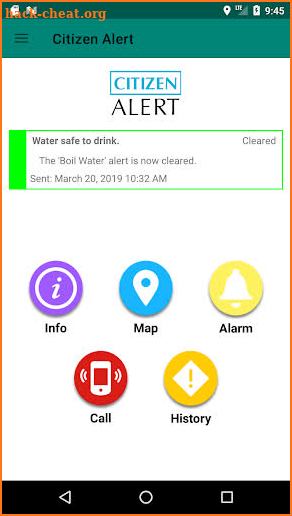 Citizen Alert screenshot