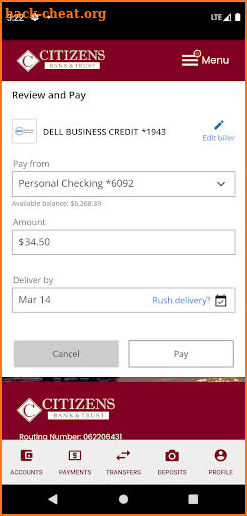 Citizens Bank and Trust AL screenshot