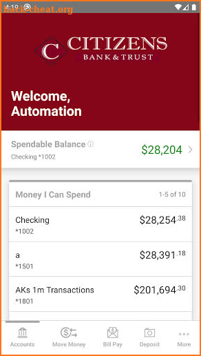Citizens Bank and Trust AL screenshot