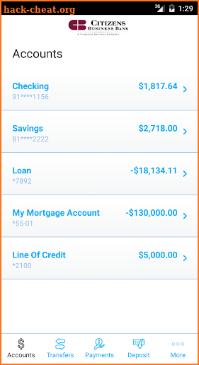 Citizens Business Bank Mobile screenshot