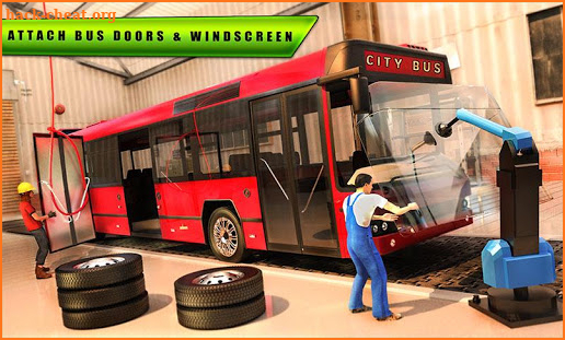 City Bus Builder Auto Repair 3D Bus Mechanic Games screenshot