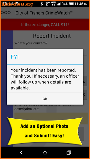 City of Fishers CrimeWatch screenshot