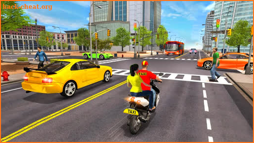 City Taxi Bike Driving 3D screenshot