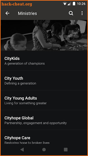 Cityhope Church screenshot