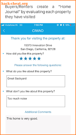 CIWAO, The app for Real Estate Agents screenshot