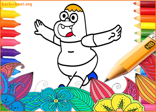 Clarence coloring game screenshot