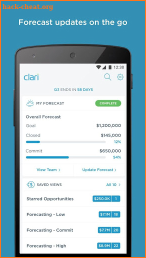 Clari: Salesforce Supercharger screenshot