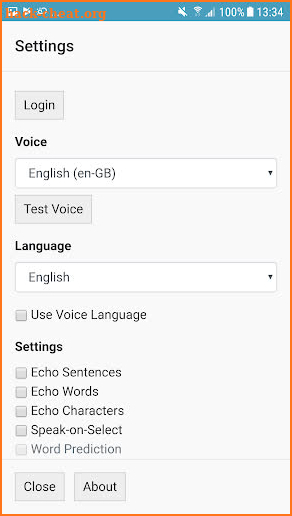 ClaroSpeak screenshot