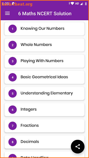 Class 6 Maths NCERT Solution screenshot