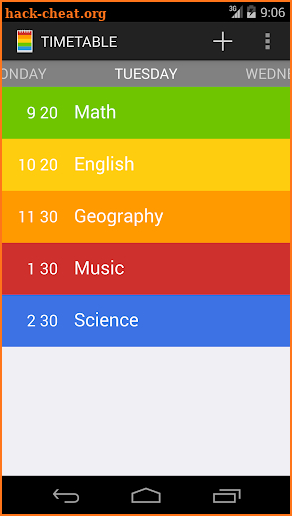 Class Timetable screenshot