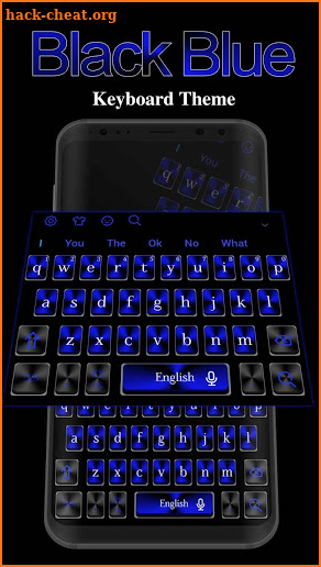 Classic Black Blue Keyboard screenshot