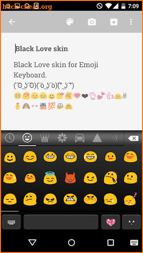 Classic Black Emoji Keyboard screenshot