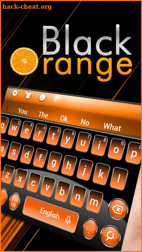 Classic Black Orange keyboard Theme screenshot