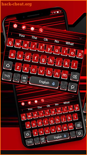 Classic Black Red Keyboard Theme screenshot