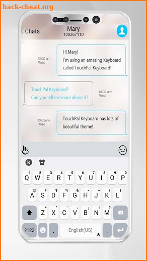 Classic Business White Keyboard Theme screenshot