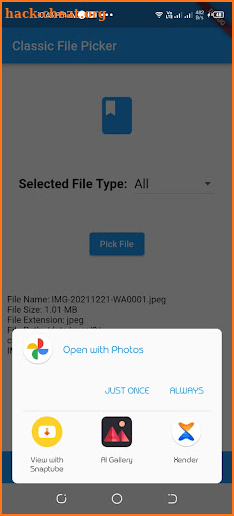 Classic File Picker screenshot