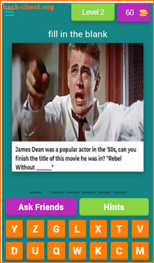 Classic Movie quiz screenshot