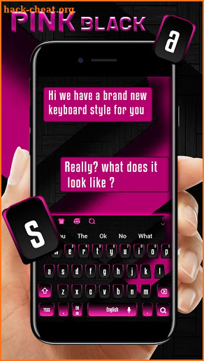 Classic Pink and Black Keyboard screenshot