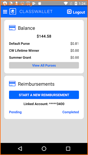 ClassWallet Mobile screenshot