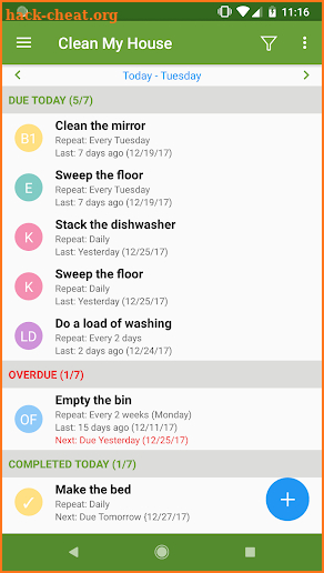 Clean My House – Chore To Do List, Task Scheduler screenshot