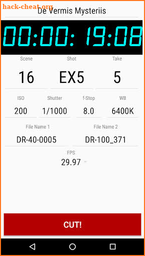 Clean Slate – Clapperboard & Log screenshot