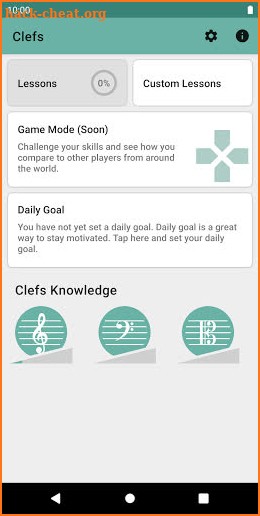 Clefs: Music Reading Trainer screenshot