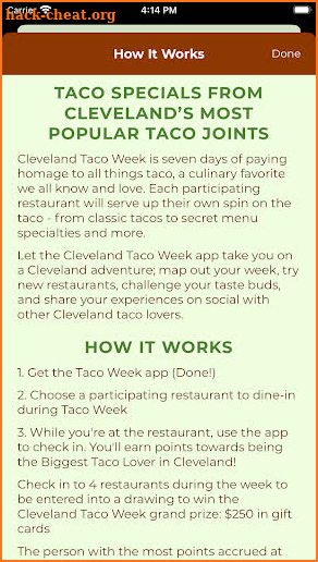 Cleveland Taco Week screenshot