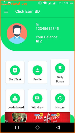 Click Earn BD screenshot